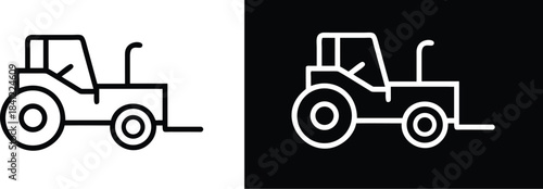 tractor on a white background