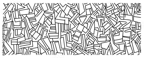 Abstract Geometric Fragment Pattern Vector Background with Chaotic Linear Mosaic and Shattered Glass Texture