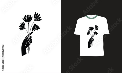 Abstract geometric half sleeve t shirt design isolated on white background