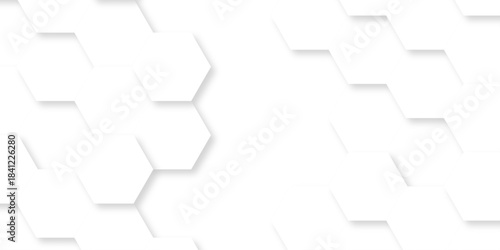 Abstract background with hexagons Abstract hexagon polygonal pattern background vector. seamless bright white abstract honeycomb background.	