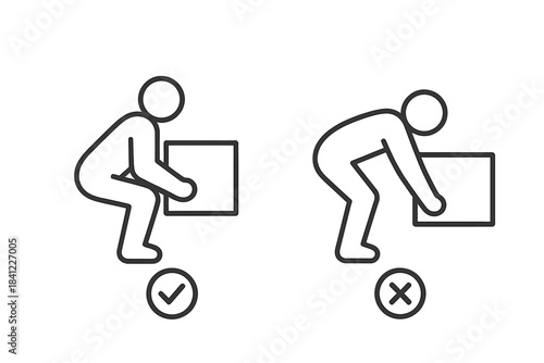 Comparison of proper and improper lifting techniques to prevent back injury