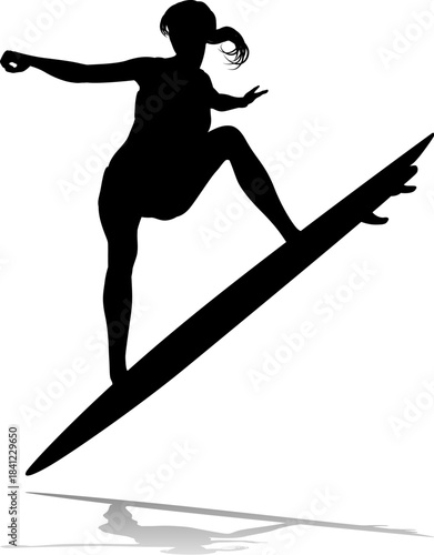 Surfer surfboard boarding f...