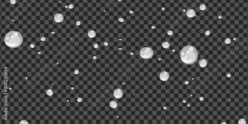 Transparent Water Droplets Overlay – Realistic Liquid Drops, Wet Effect, Condensation Texture for Photo Editing, Design, Rain and Moisture Background Elements