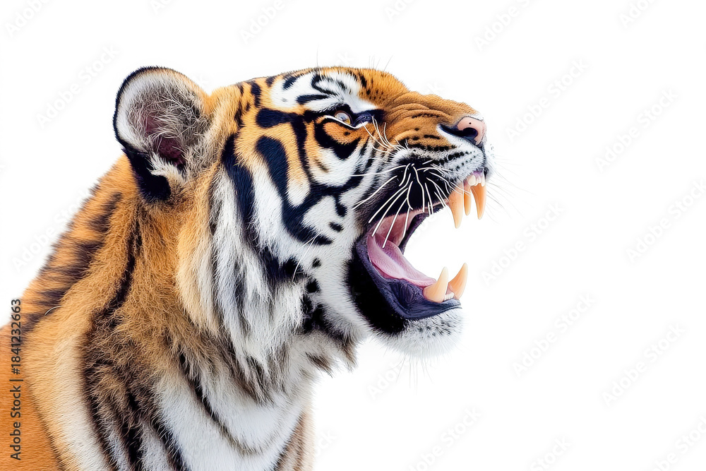 Obraz premium Tiger isolated on white background
