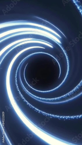 Wallpaper Mural Blue Particle Tunnel Vertical Loop Torontodigital.ca