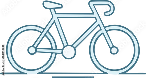 Bicycle icon illustration on a white background