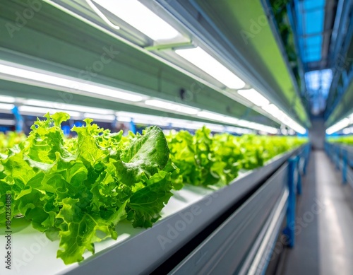 Close-up of fresh organic hydroponic vegetables