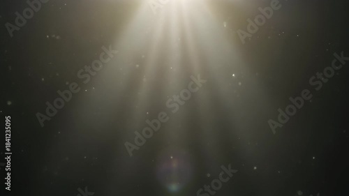 Dust particles illuminated by light rays, a captivating footage of atmospheric phenomenon