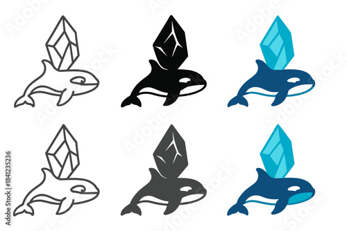 Orca Iceberg Adventure. Orca Iceberg Sail, minimalist polar-inspired form blending whale strength and serene adventure, first in