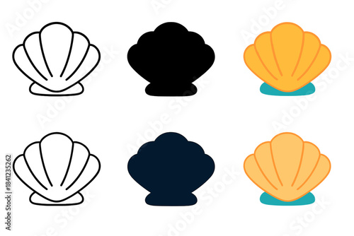 Serene Ocean Harmony. Clam Shell Hidden, harmonious ocean motif uniting secrecy, stillness, and natural form, first in line style
