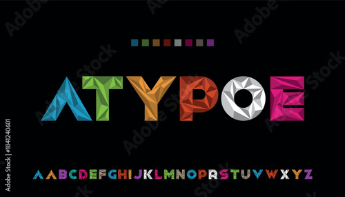 3d colorful stylish capital alphabet letter logo design