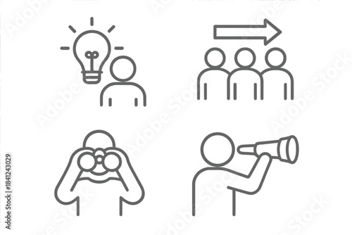 Corporate business strategy development including idea generation team direction and future vision