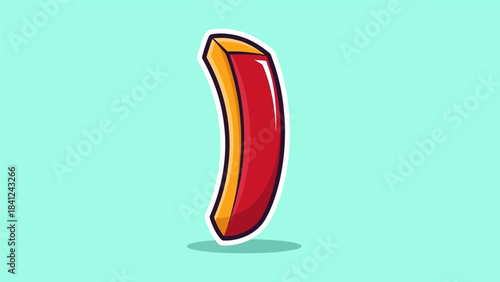 Cartoon French Fry Illustration - A Single Delicious Fry.
