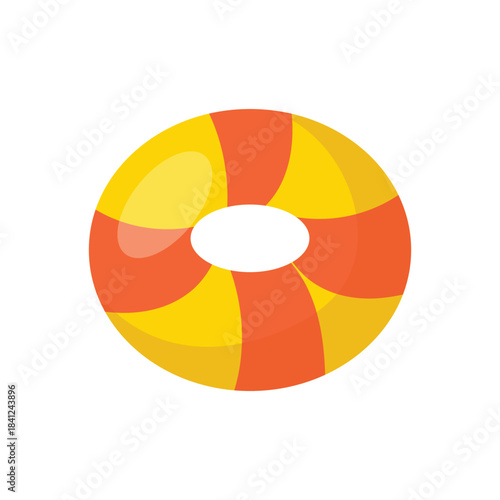 Yellow and Orange Life Preserver Illustration