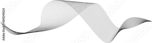 Abstract wavy lines flowing design. Suitable for AI  tech  network  science  digital technology themes