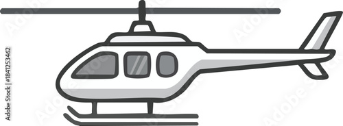 Helicopter vector illustration on white background