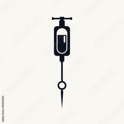 Syringe with liquid, representing concepts of health care, medical treatment, and vaccination. Useful for articles on medical supplies and public health awareness.