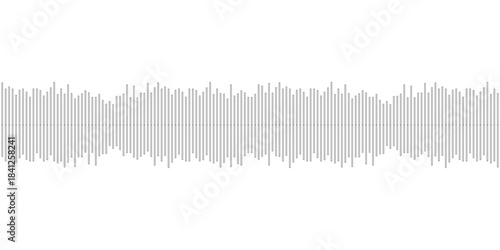 Voice message flat mockup. Equaliser symbol. Waveform minimalist pattern. Audio chat speech sound wave icon layout. Element for mobile messenger, podcast online radio interface, music player, app.