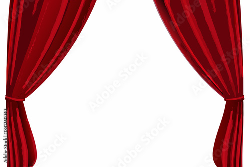 red velvet curtain