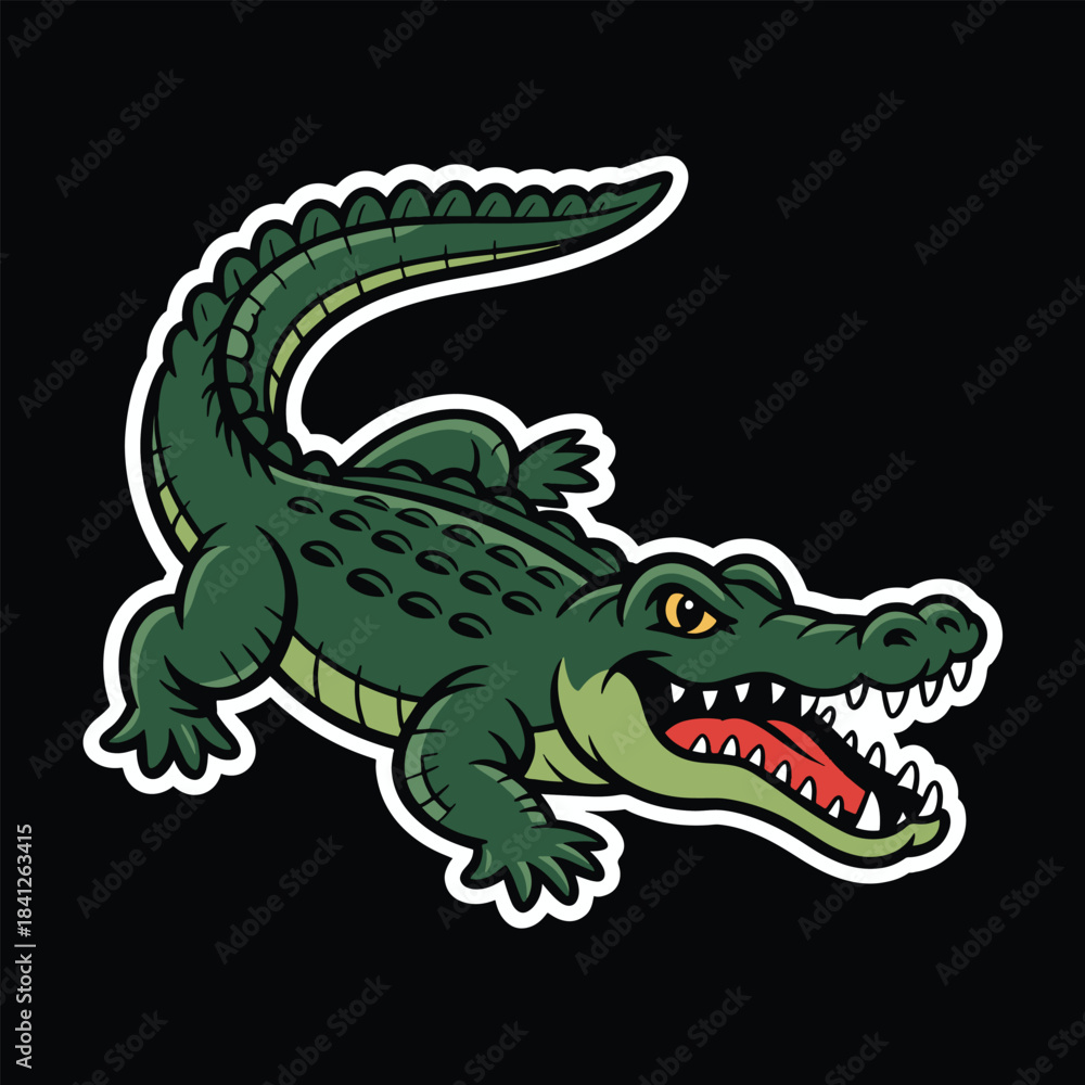 Fototapeta premium Crocodile mascot in whole body