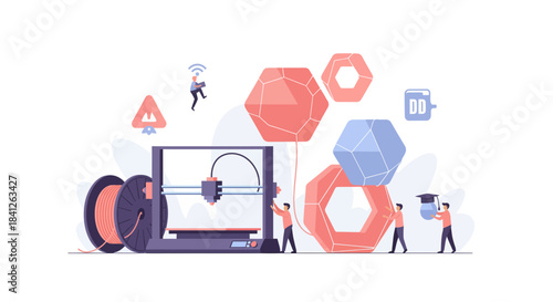 Creative 3D printing solutions for modern innovation and education, empowering future technology with dynamic design and collaborative teamwork