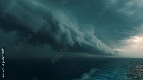 Fototapeta Naklejka Na Ścianę i Meble -  Approaching Storm Over Ocean