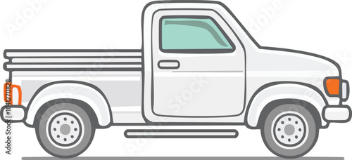 Vintage pickup truck isolated on a white background vector illustration