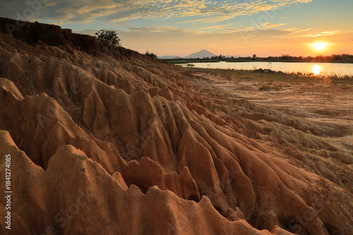 Lopburi Grand Canyon, formed by water erosion and soil collapse cause a strange landscape. Ban Panead ,Khok Samrong ,Lopburi province. THAILAND	
