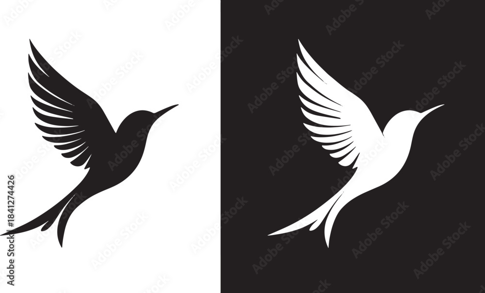 Fototapeta premium White dove flying peace symbol vector silhouette illustration