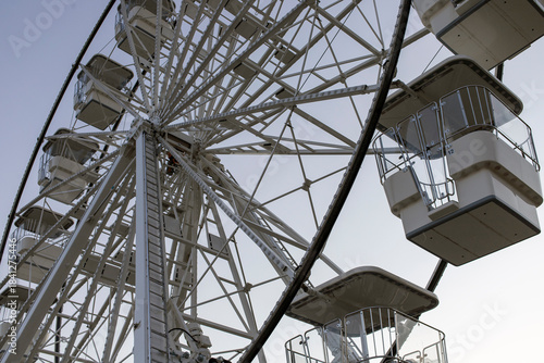 Close-up of an empty Ferris wheel, Budva, Montenegro, 2025.