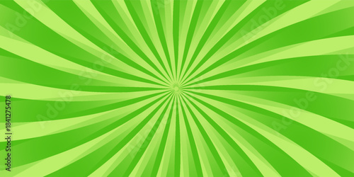 Simple Gradient Green Blank Horizontal Plain Background With Vibrant Starburst Radiance Flares Effect