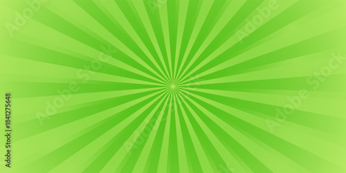Simple Gradient Green Blank Horizontal Plain Background With Vibrant Starburst Radiance Flares Effect