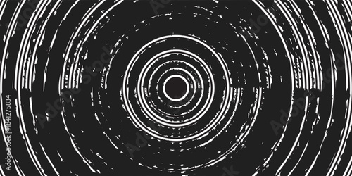 Circular starburst explosion texture. Distressed uneven grunge background. Abstract vector illustration. Overlay to create interesting effect and depth. Isolated on white background.