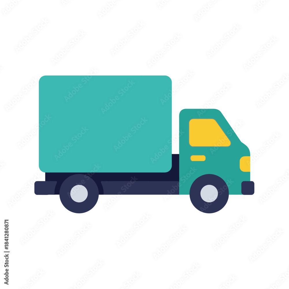 Fototapeta premium Stylized Delivery Vehicle Illustration for Transportation Needs Concept
