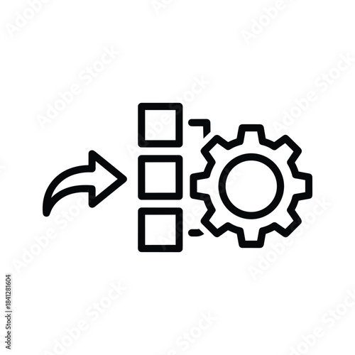 Workflow automation icon representing task management checklist execution and operational configuration process optimization