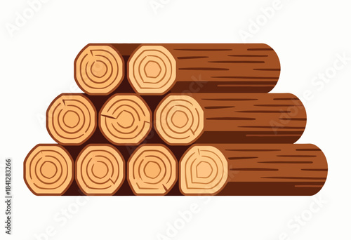 Stacked firewood logs with visible grain patterns and rings