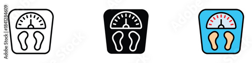 Body Weight icon vector. monitoring body weight for health fitness and dieting progress symbol. vector illustration.
