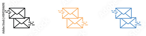 Correspondence icon vector. email communication and instant digital correspondence delivery symbol. vector illustration.