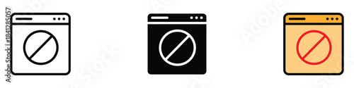 Privacy Mode icon vector. blocked function, operational error symbol. vector illustration.