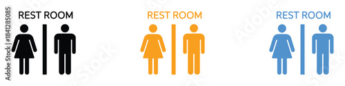 Rest room icon vector. essential public facility identification symbol. vector illustration.