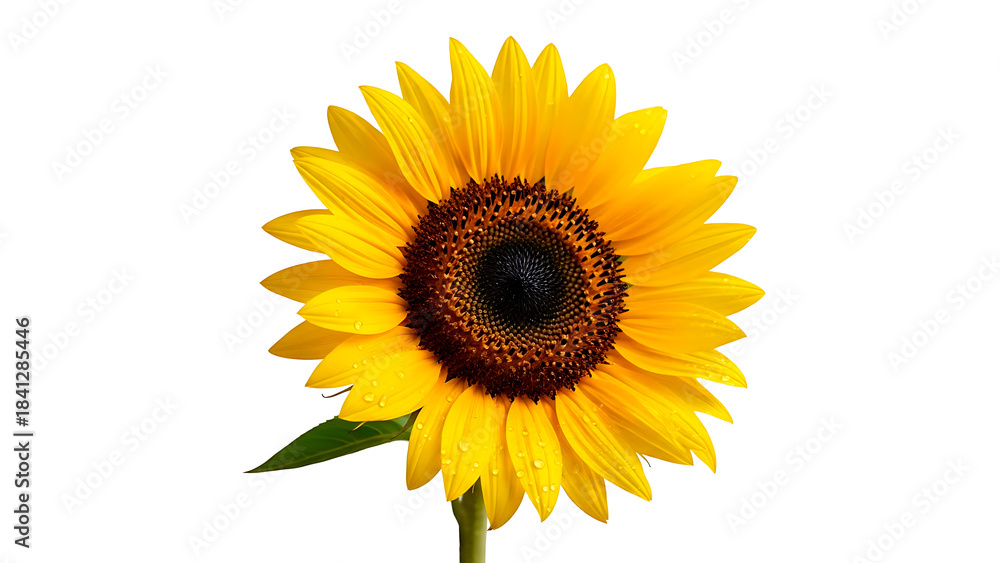 Fototapeta premium ia generated. Sunflower isolated on transparent background 