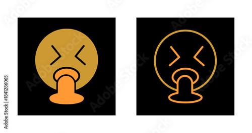 Face Vomiting Icon Design