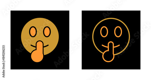Shushing Face Icon Design
