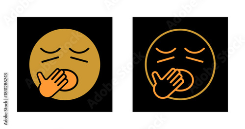 Yawning Face Icon Design