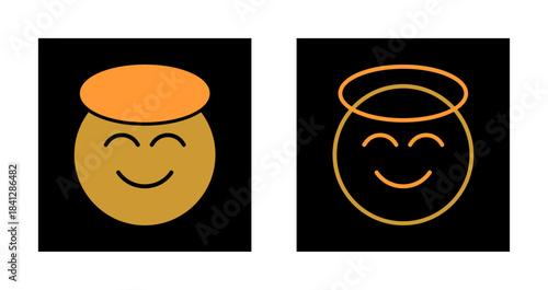 Smiling Face with Halo Icon Design