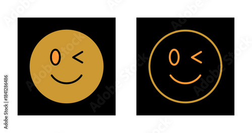 Winking Face Icon Design