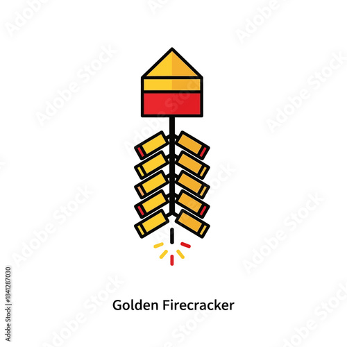 Celebratory firecracker illustration for festive occasion artwork