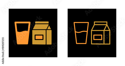 Glass of Milk Icon Design
