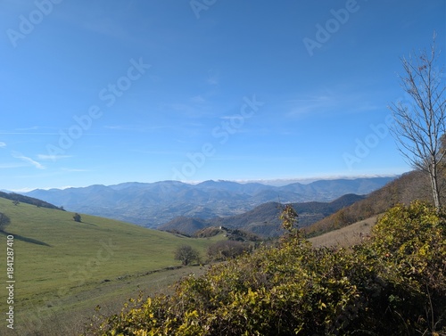 Panorama dal monte nelle marche
