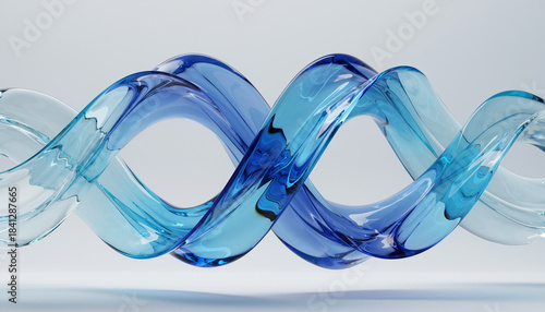 Abstract flowing blue wave background with smooth translucent curves, fluid motion lines, soft gradients, and elegant modern design on a clean white backdrop